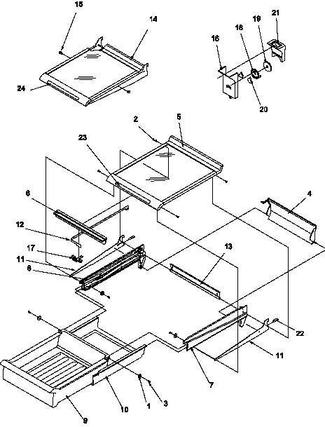 Cabinet shelving