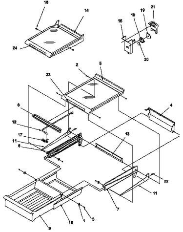 Cabinet shelving