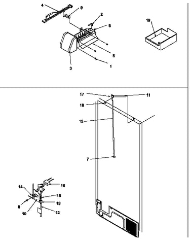 Factory installed ice maker (tri25s5e/p1300001we) (tri25s5l/p1300001wl) (tri25s5w/p1300001ww)