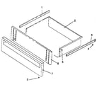 Amana CARTC7500E-P1143411NE storage drawer assembly diagram