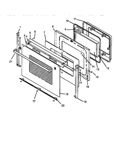 Oven door assembly