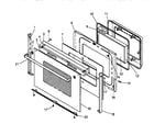 Amana AGS751W1P1141273NW oven door assembly diagram