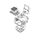 Amana AGS730W-P1141268NW cabinet assembly diagram