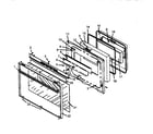 Amana AGS730L-P1141268NL oven door assembly diagram