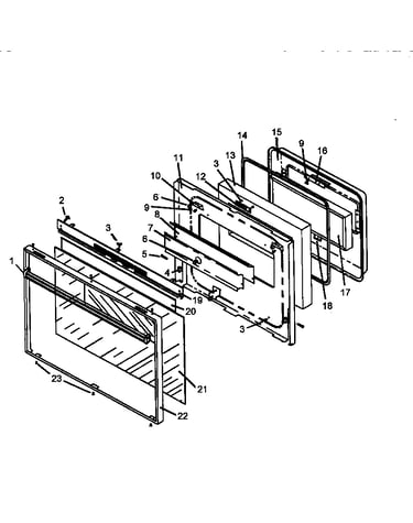 Oven door assembly