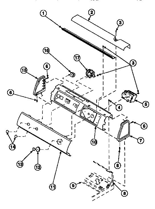 Graphic panel, control mounting plate and controls