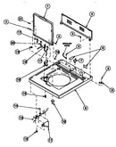 Cabinet top, loading door and control hood rear panel