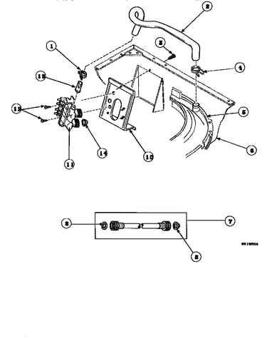 Inlet hose, fill hose and mixing valve bracket