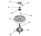 Amana LW7563W2/PLW7563W2B transmission assembly and balance ring diagram