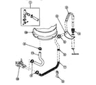 Amana LW8363W2/PLW8363W2B drain hose and siphon break diagram