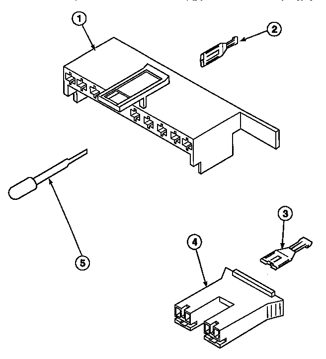 Mixing valve and motor connection blocks, terminals