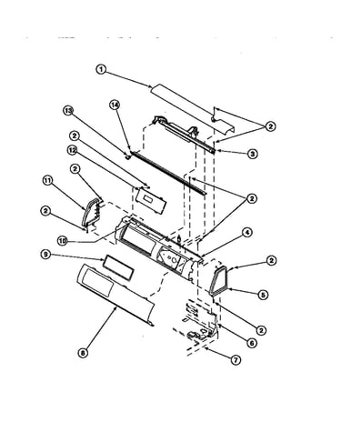 Graphic panel, control hood and controls (le8217w2/ple8217w2) (le8317l2/ple8317l2) (le8317w2/ple8317w2) (le8407l2/ple8407l2) (le8407w2/ple8407w2) (le8457l2/ple8457l2) (le8457w2/ple8457w2) (le8517l2/ple8517l2) (le8517w2/ple8517w2) (le8607l2/ple8607l2) (le8