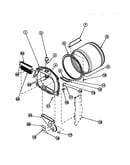 Front bulkhead, air duct, felt seal and cylinder (le8217w2/ple8217w2) (le8317l2/ple8317l2) (le8317w2/ple8317w2) (le8407l2/ple8407l2) (le8407w2/ple8407w2) (le8457l2/ple8457l2) (le8457w2/ple8457w2) (le8517l2/ple8517l2) (le8517w2/ple8517w2) (le8607l2/ple8607