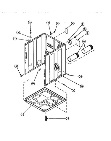 Cabinet, exhaust duct and base (le8217w2/ple8217w2) (le8317l2/ple8317l2) (le8317w2/ple8317w2) (le8407l2/ple8407l2) (le8407w2/ple8407w2) (le8457l2/ple8457l2) (le8457w2/ple8457w2) (le8517l2/ple8517l2) (le8517w2/ple8517w2) (le8607l2/ple8607l2) (le8607w2/ple8