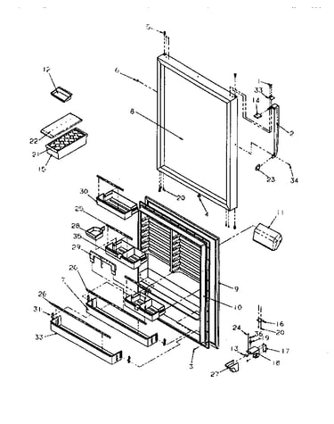 Refrigerator door