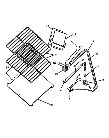 Pilot tubing and oven rack