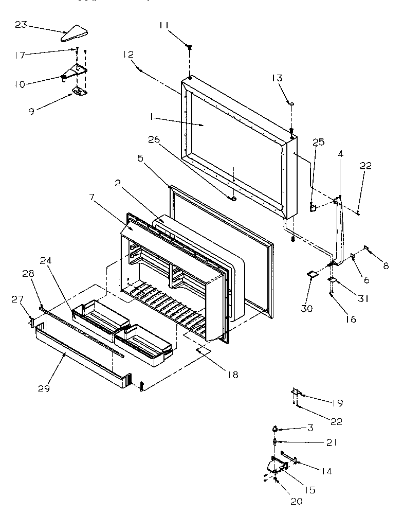 Freezer door