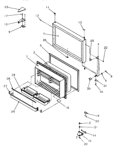 Freezer door