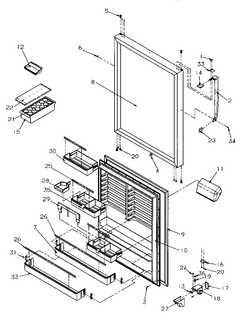 Refrigerator door