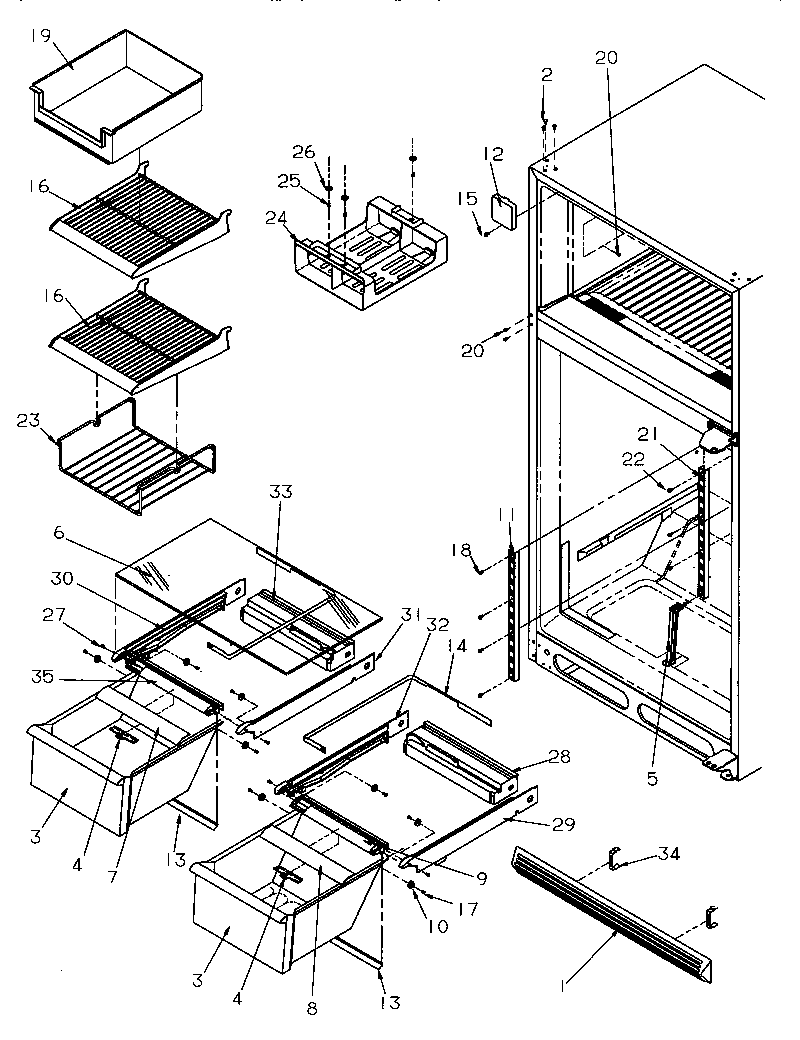 Cabinet shelving