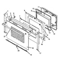 Amana AGS781LL-P1141275NLL oven door assembly diagram