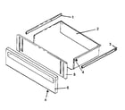 Amana AGS781LL-P1143306NLL storage drawer assembly diagram