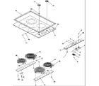 Amana AK2H300W-P1172002S cooktop assembly diagram
