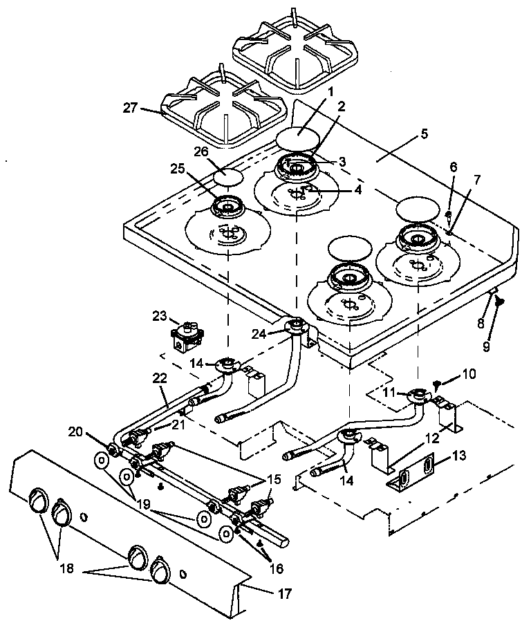 Main top assembly