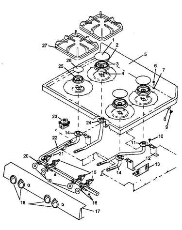 Main top assembly
