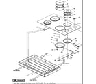 Amana AKE30W2-P1171902S cooktop assembly diagram