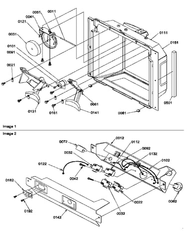 Ice & water cavity and electronic bracket assy