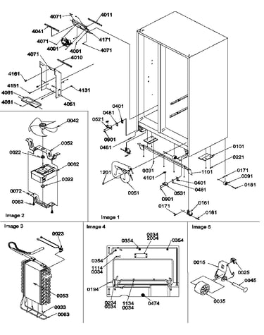 Drain system, rollers, and evaporator assy