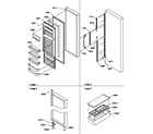 Amana SSD21SW-P1193908WW refrigerator door and accessories diagram