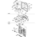 Amana SRD25S5E-P1190305WE ice & water cavity, electronic bracket, & toe grille diagram
