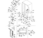 Amana SRD22S5E-P1190304WE drain systems, rollers, and evaporator assy diagram