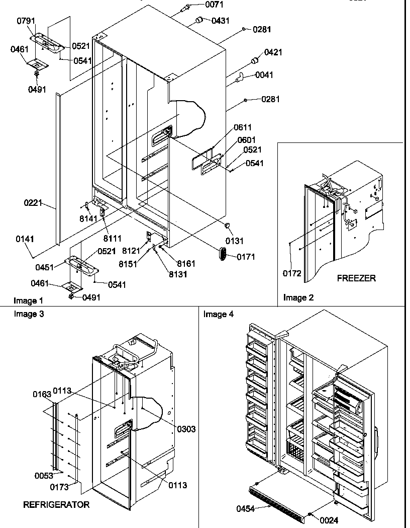 CABINET PARTS AND TOE GRILLE