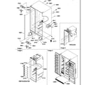 Amana SR20TL-P1190102WL cabinet parts and toe grille diagram
