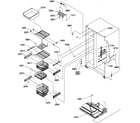 Amana SR25TL-P1194002WL freezer shelves and light diagram
