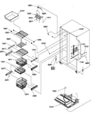 Freezer shelves and light