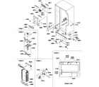 Amana SR25TE-P1194002WE drain system, rollers, and evaporator assy diagram