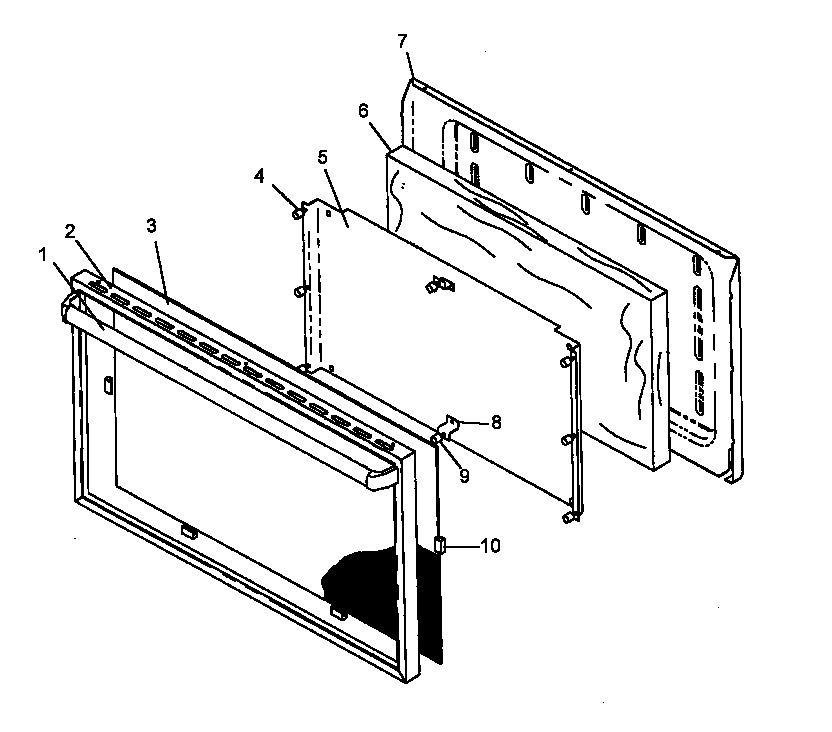 GLASS OVEN DOOR ASSEMBLY - SEE NOTE FOR SPECIFIC MODELS (SNP26AH0/P1143192NW) (SNP26CB0/P1143183NW) (SNP26CB0/P1143191NW) (SNP26CB5/P1143183NL) (SNP26CB5/P1143191NL) (SNP26ZZ0/P1143184NW)