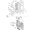 Amana SBDX520SW-P1185104WW refrigerator door and toe grille diagram