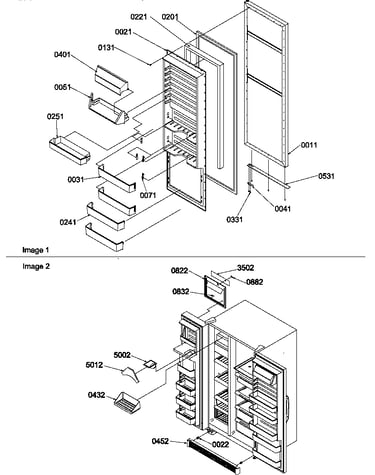 Refrigerator door and toe grille