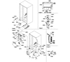 Amana SBDT520SW-P1185103WW rollers, hinges, and evaporator assemblies diagram