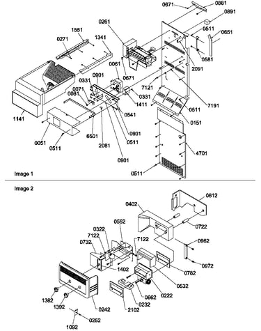 Ice maker/control assemblies