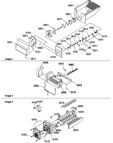 Ice bucket auger, ice maker, and ice maker parts