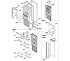 Amana SB520SW-P1185003WW refrigerator door and accessories diagram