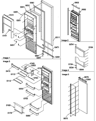 Refrigerator door and accessories