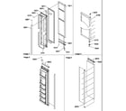 Amana SB520SW-P1185003WW freezer door and accessories diagram