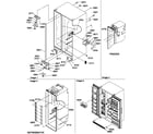 Amana SB520SW-P1185003WW cabinet parts and toe grille diagram